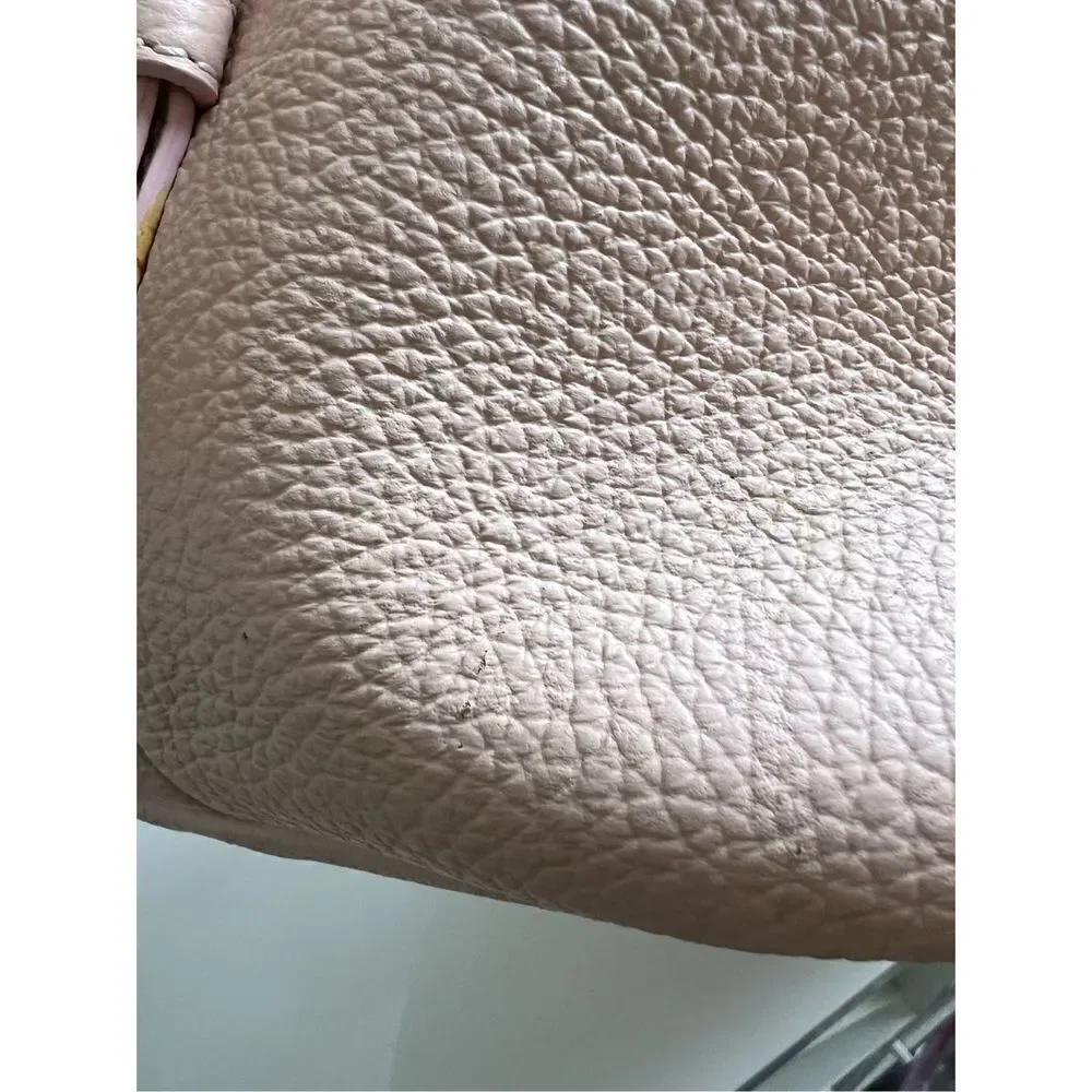 VERSACE COLLECTION Pebbled Leather Pink Handle Bag